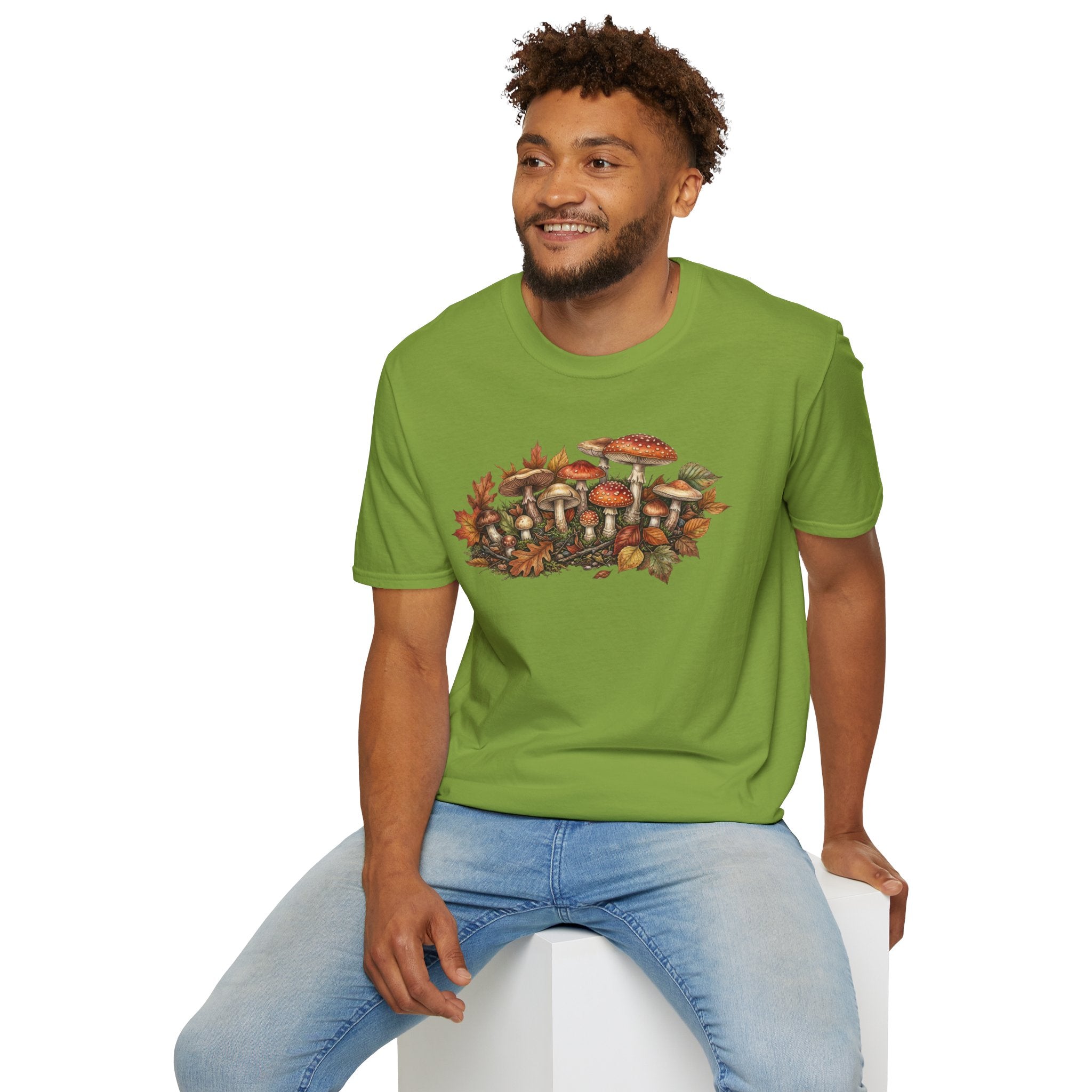 Mushroom & Autumn Leaves T-Shirt
