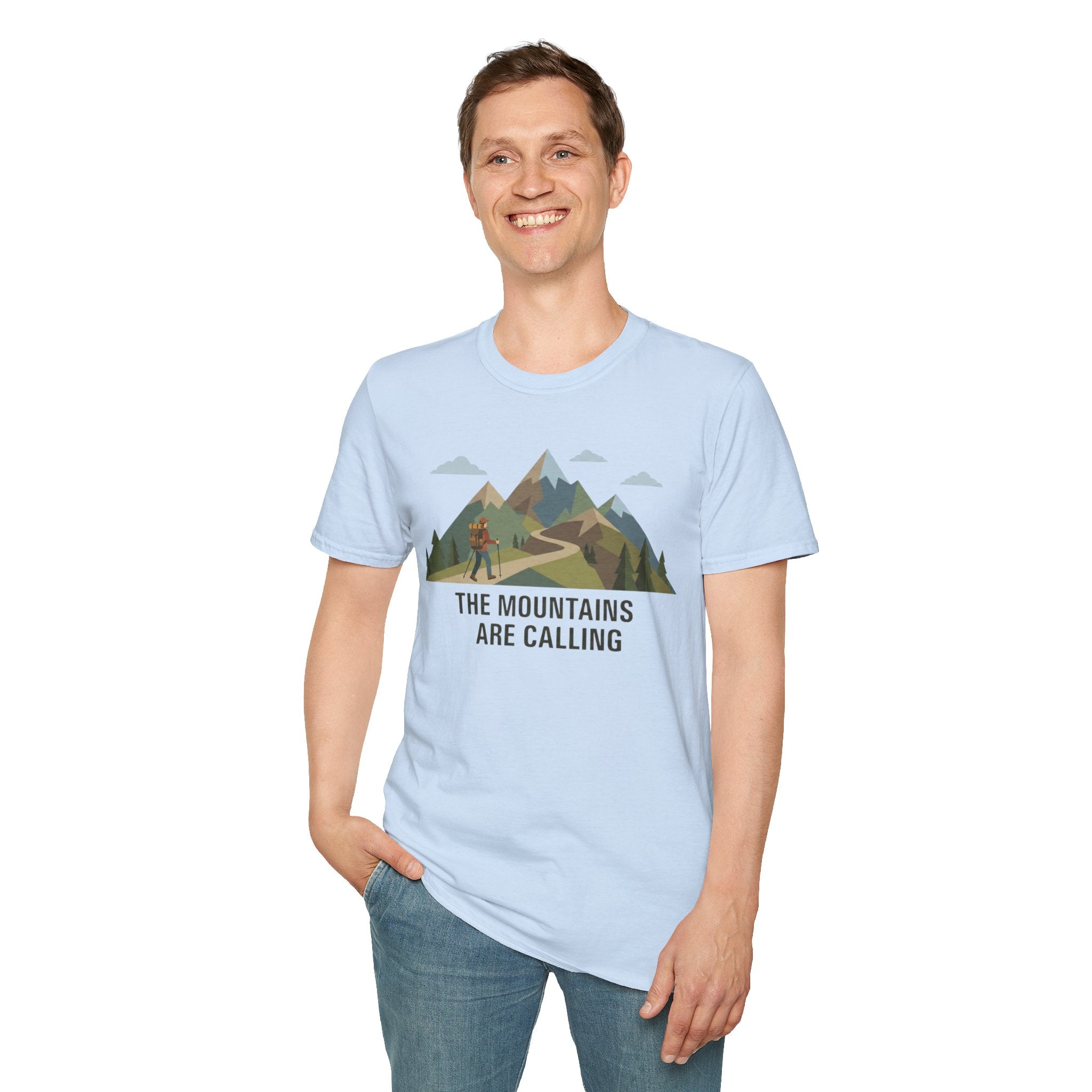Campground Scenic T-Shirt — Minimalist Tent & Campfire Graphic