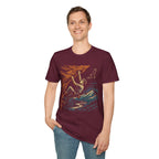 Climber on Cliff with Eagle T-Shirt