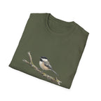 Chickadee Bird Tee — Watercolor Songbird T‑Shirt
