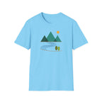 Minimal Mountain River T-Shirt — Nature Graphic Tee