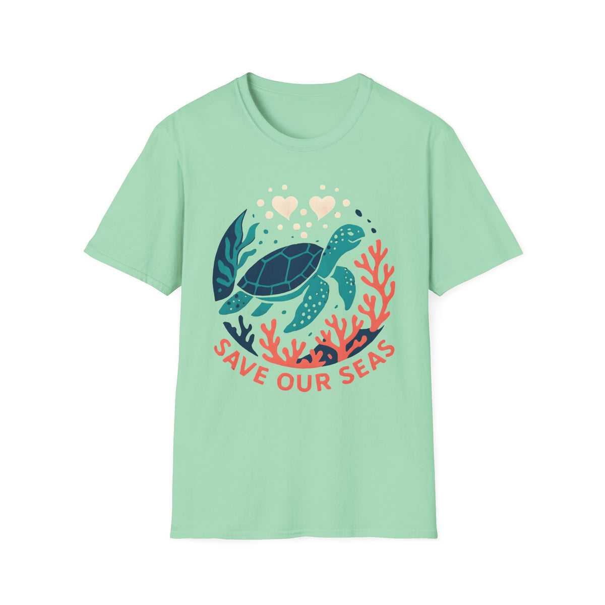 "Save Our Seas" Sea Turtle Ocean Conservation Tee Shirt