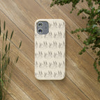 Biodegradable Phone Case — Eco-Friendly Forest Sketch Pattern