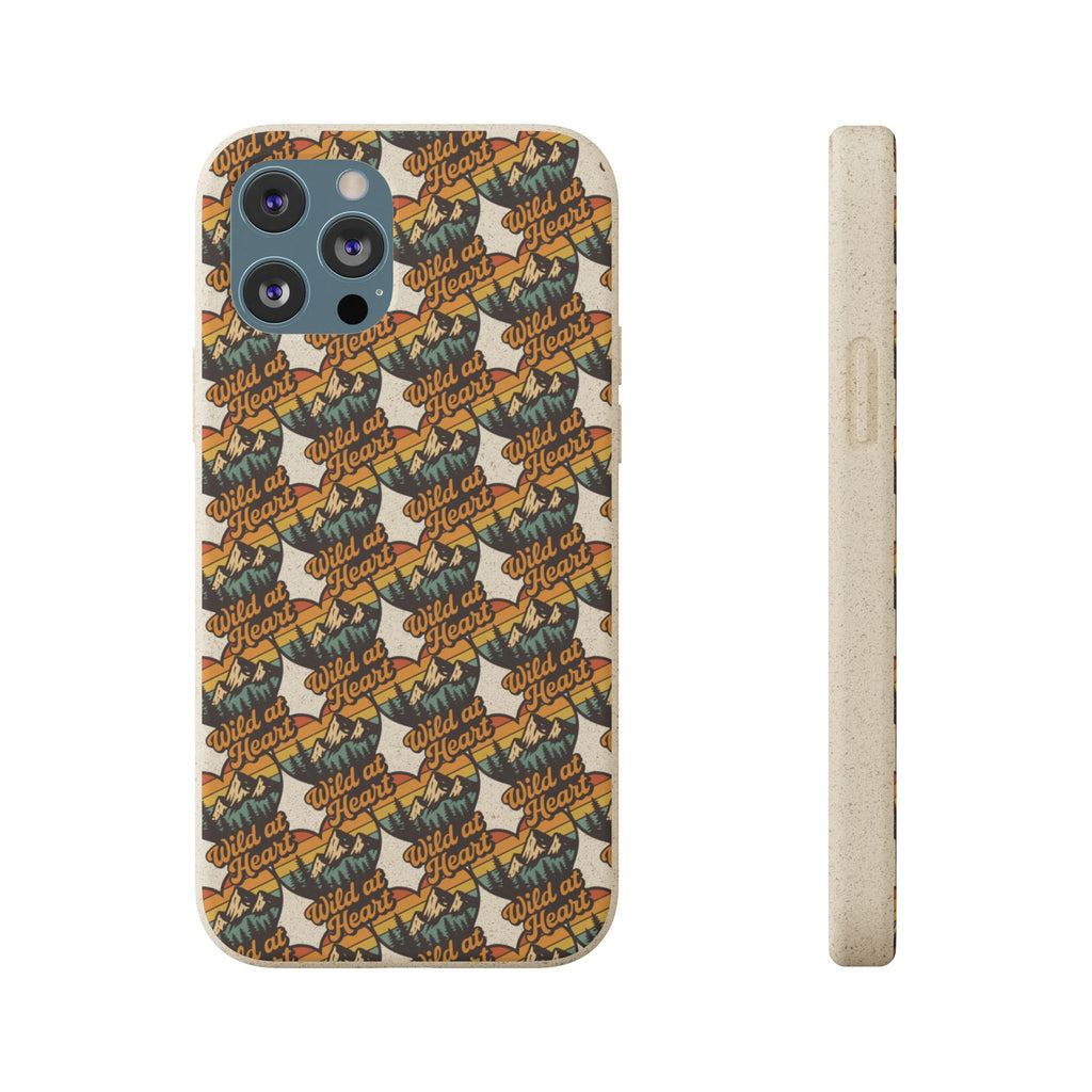 Eco-Friendly Phone Case — Vintage Camper Pattern Biodegradable iPhone Cover