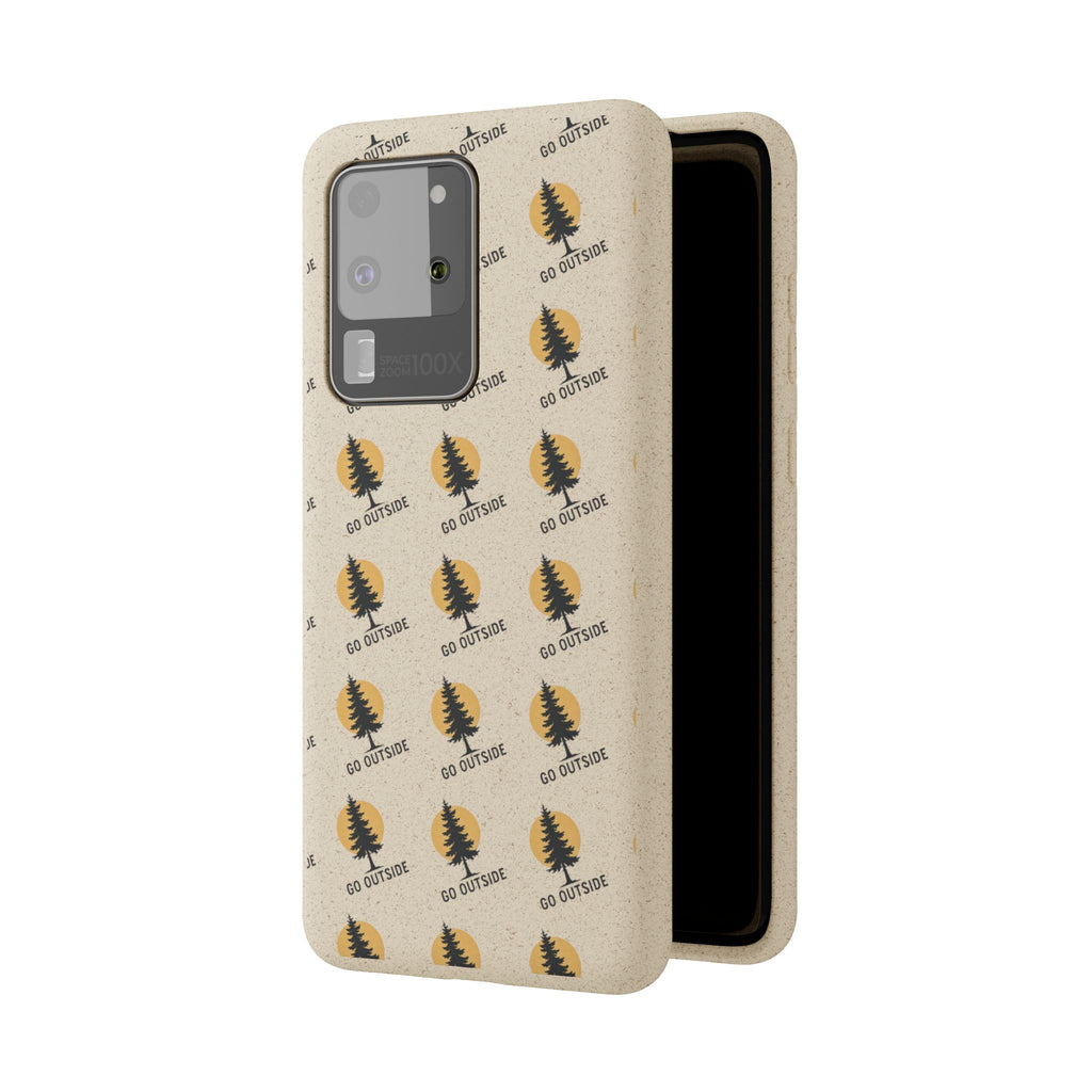 Biodegradable Phone Case — 'Go Outside' Recycled Eco-Friendly iPhone Cover