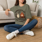 Powered By Coffee And Campfires Vintage Camping T-Shirt