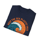 Keep the Sea Plastic Free T-Shirt — Ocean Conservation Wave Tee