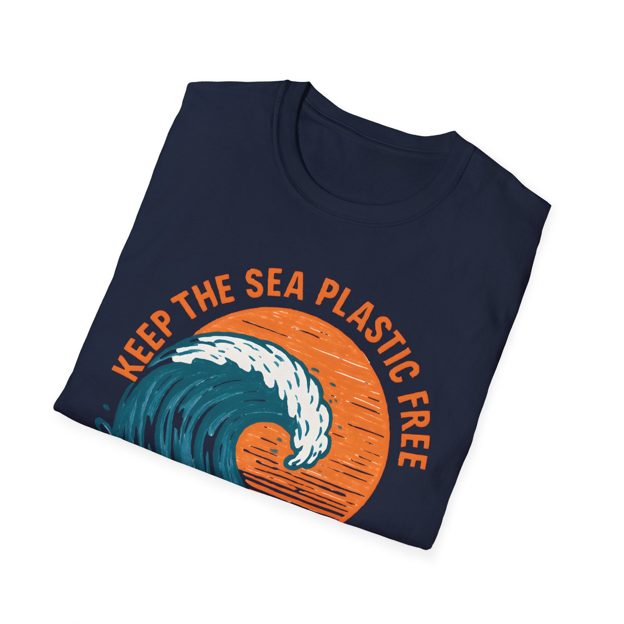 Keep the Sea Plastic Free T-Shirt — Ocean Conservation Wave Tee