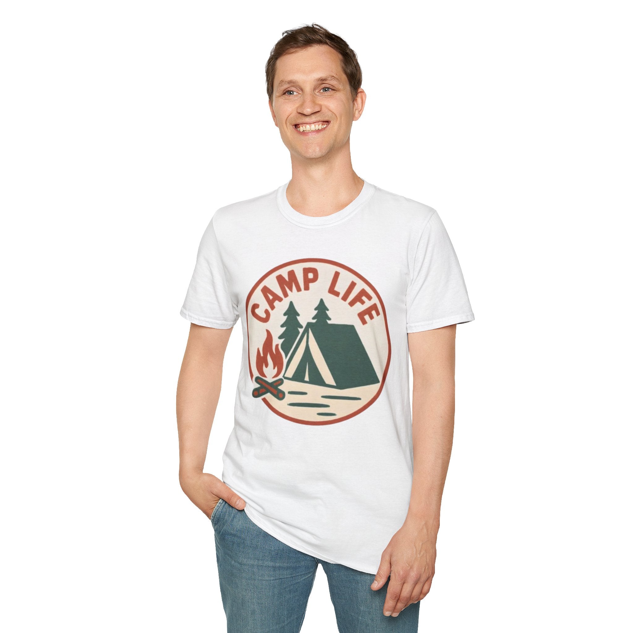 Camp Life T-Shirt — Tent & Campfire Outdoor Tee