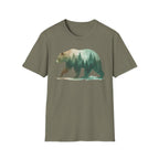 Forest Bear T-Shirt — Watercolor Woodland Bear Graphic Tee Shirt