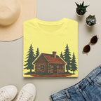 Vintage Cozy Cabin T-Shirt — Faded Pine Tree Cabin Tee