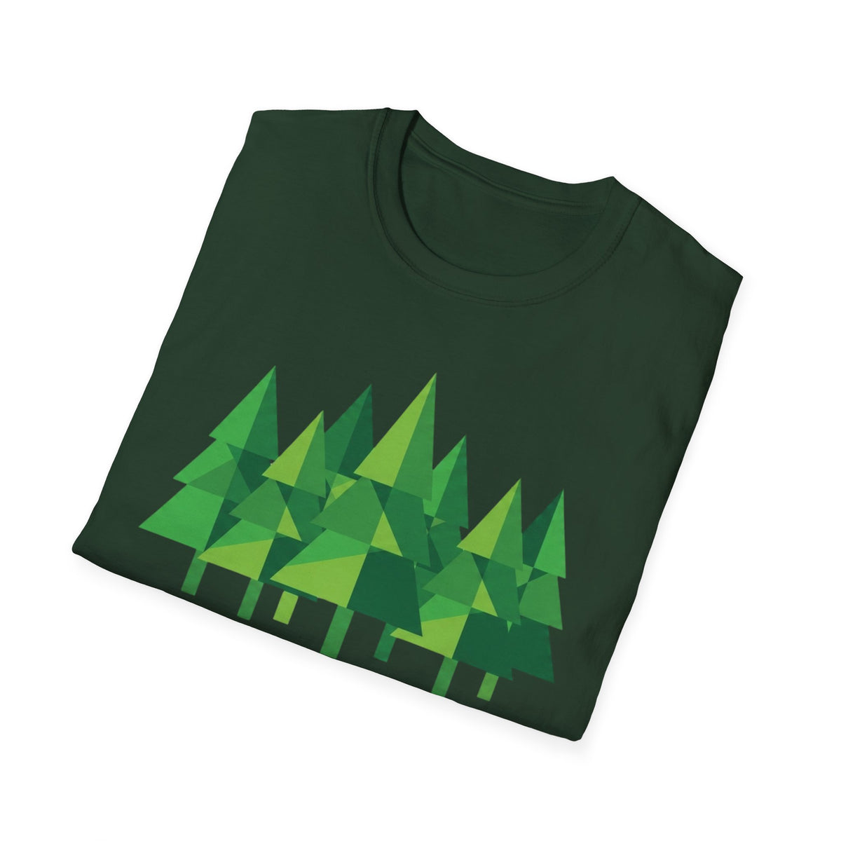 Forest Graphic T-Shirt — Minimal Green Pine Trees Tee