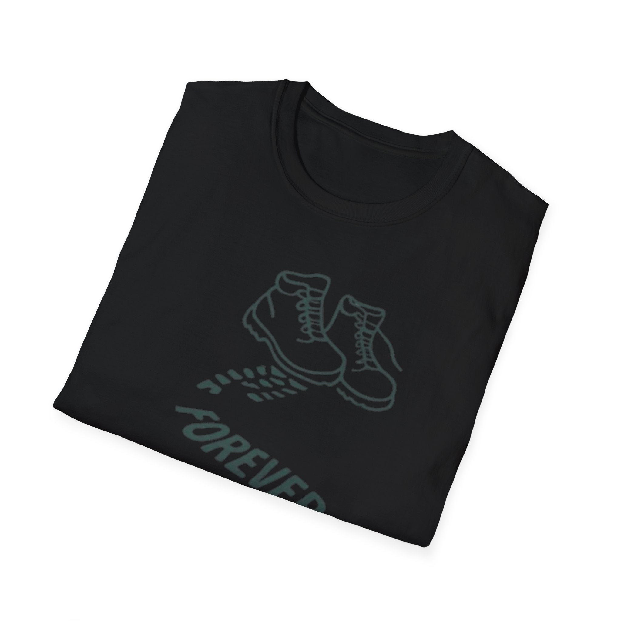 Boots with Footprints "Forever Outdoors" T-Shirt