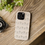 Biodegradable Phone Case — Eco-Friendly Forest Sketch Pattern