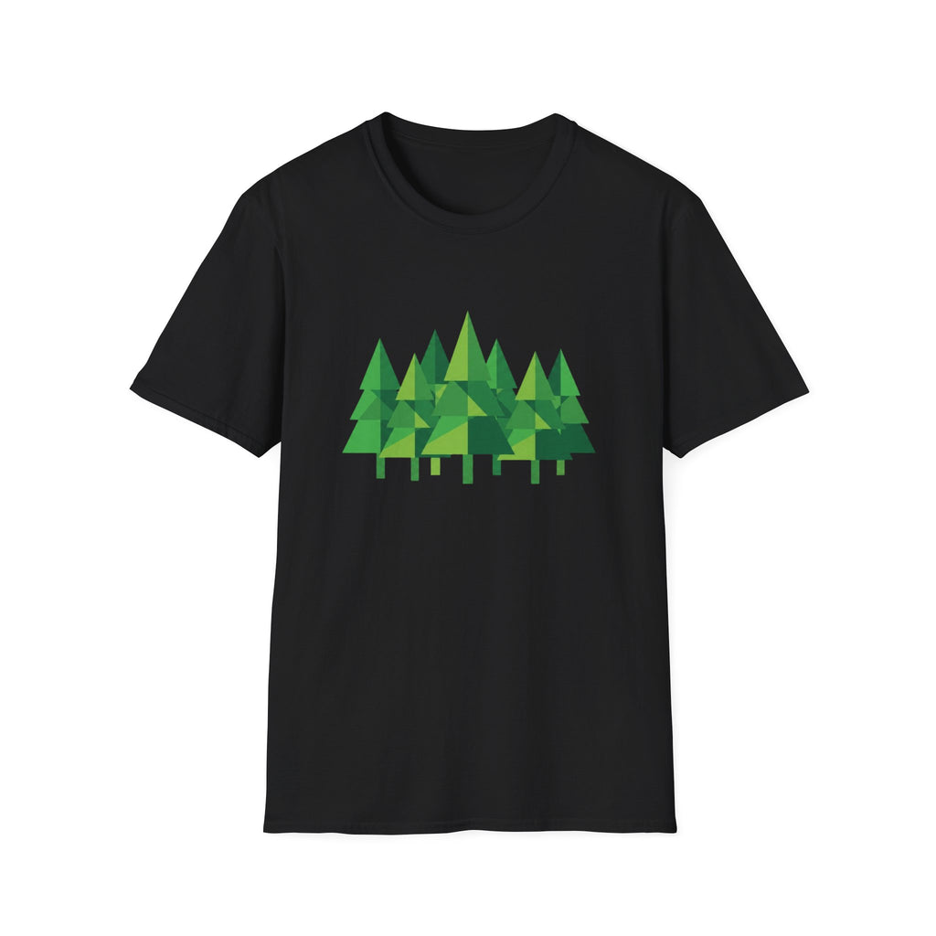 Forest Graphic T-Shirt — Minimal Green Pine Trees Tee