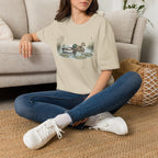 Duck Pair T-Shirt — Watercolor Mallard Ducks on Pond Nature Tee