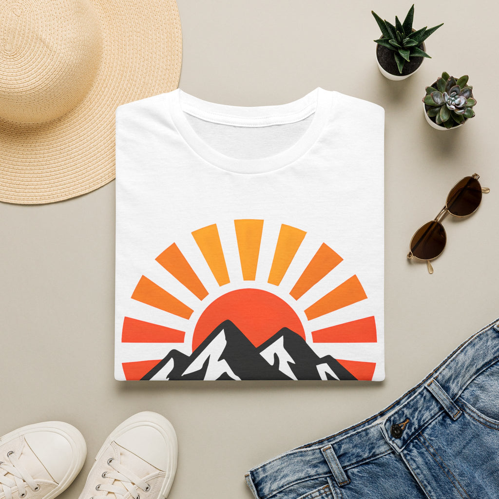 Chase The Sunrise Mountain T-Shirt — Sunrise & Peaks Graphic Tee