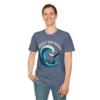 "Protect Our Oceans" Wave Whale Conservation T-Shirt