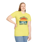 Canoe On The Lake At Sunset "The Lake Is My Happy Place" T-Shirt
