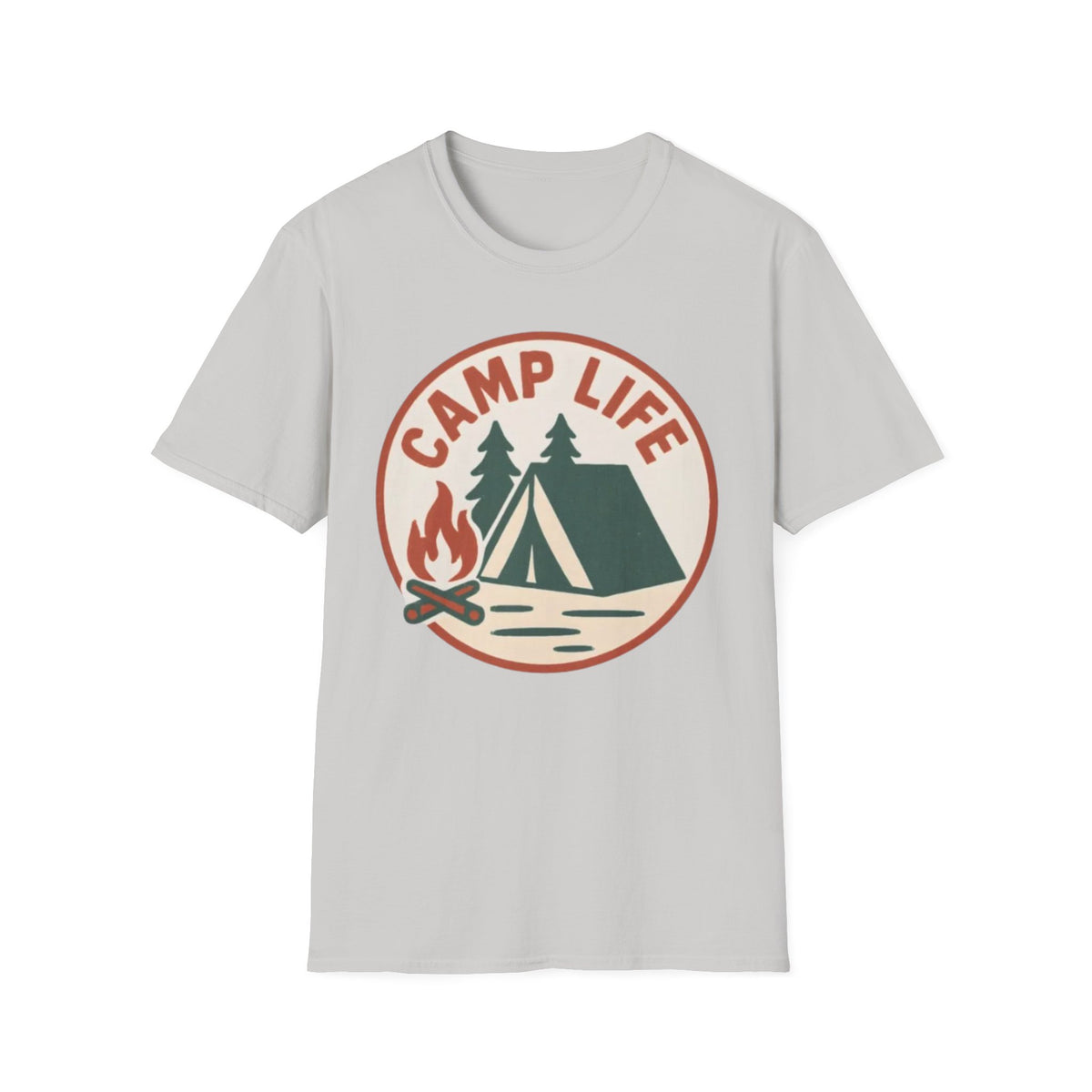 "Camp Life" Tent & Campfire Outdoor Tee Shirt