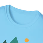 Minimal Mountain River T-Shirt — Nature Graphic Tee