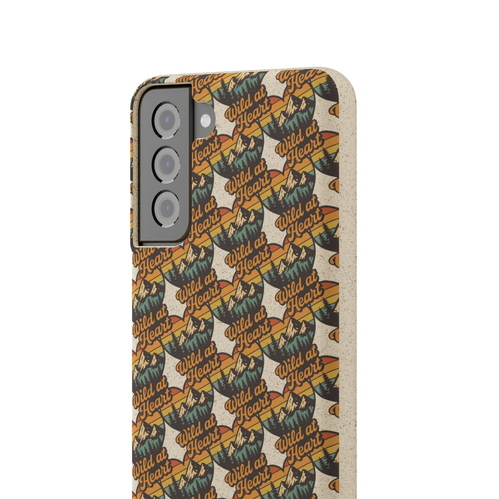Eco-Friendly Phone Case — Vintage Camper Pattern Biodegradable iPhone Cover