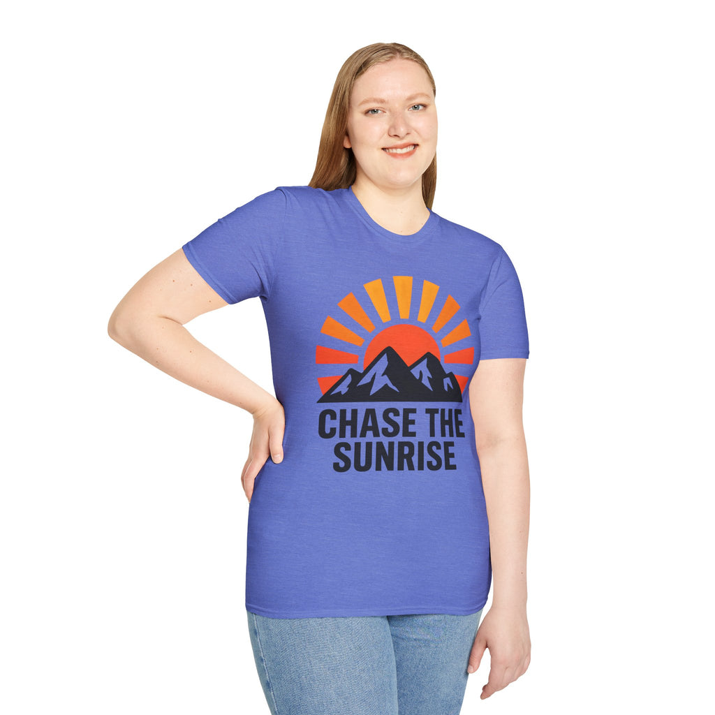 Chase The Sunrise Mountain T-Shirt — Sunrise & Peaks Graphic Tee