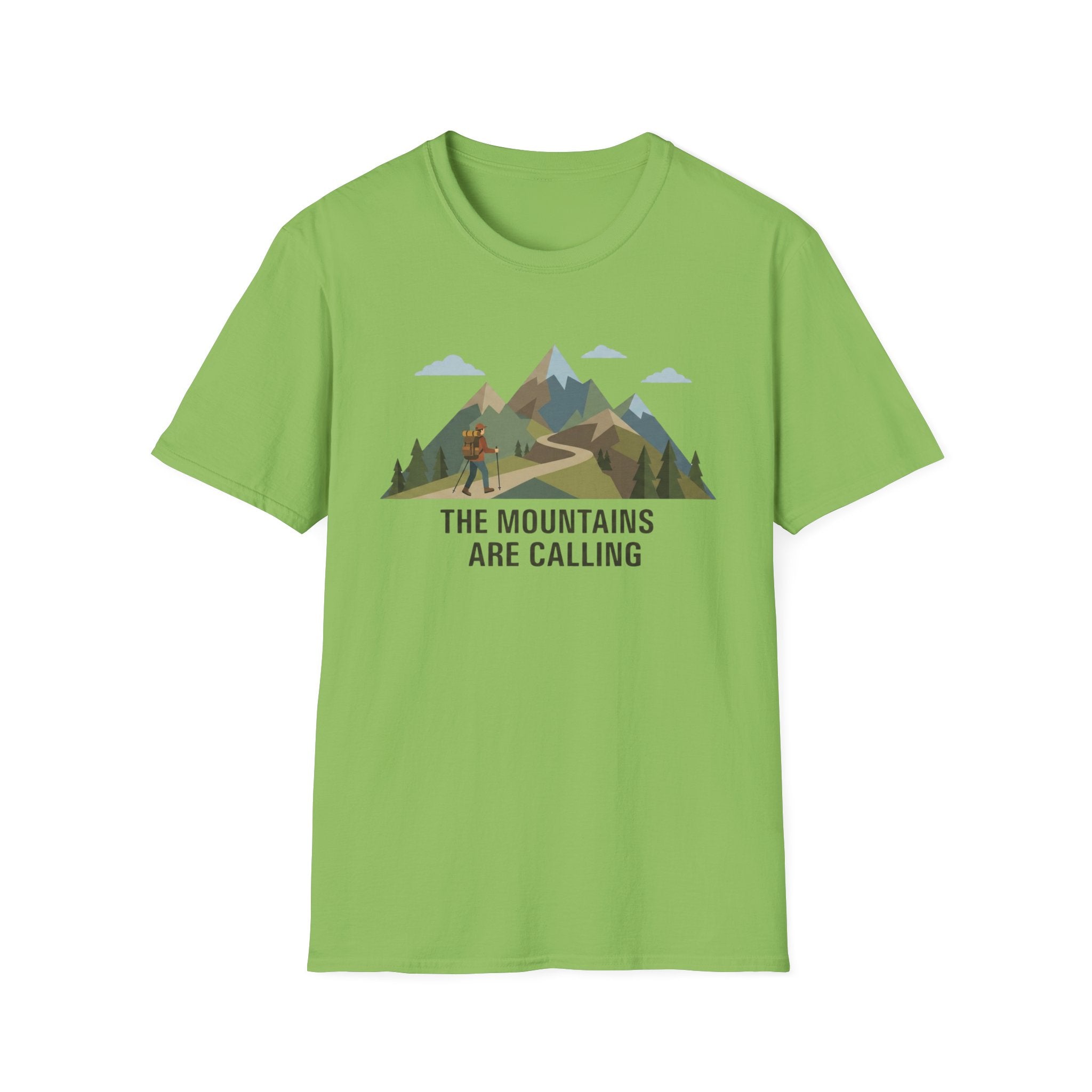 Campground Scenic T-Shirt — Minimalist Tent & Campfire Graphic