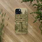Biodegradable Phone Case — 'Nap Meadow' Mystic Lake Camping Design