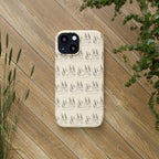Biodegradable Phone Case — Eco-Friendly Forest Sketch Pattern
