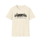 "The Mountains Are Calling" Bear and Pines T-Shirt — Outdoor Graphic Tee