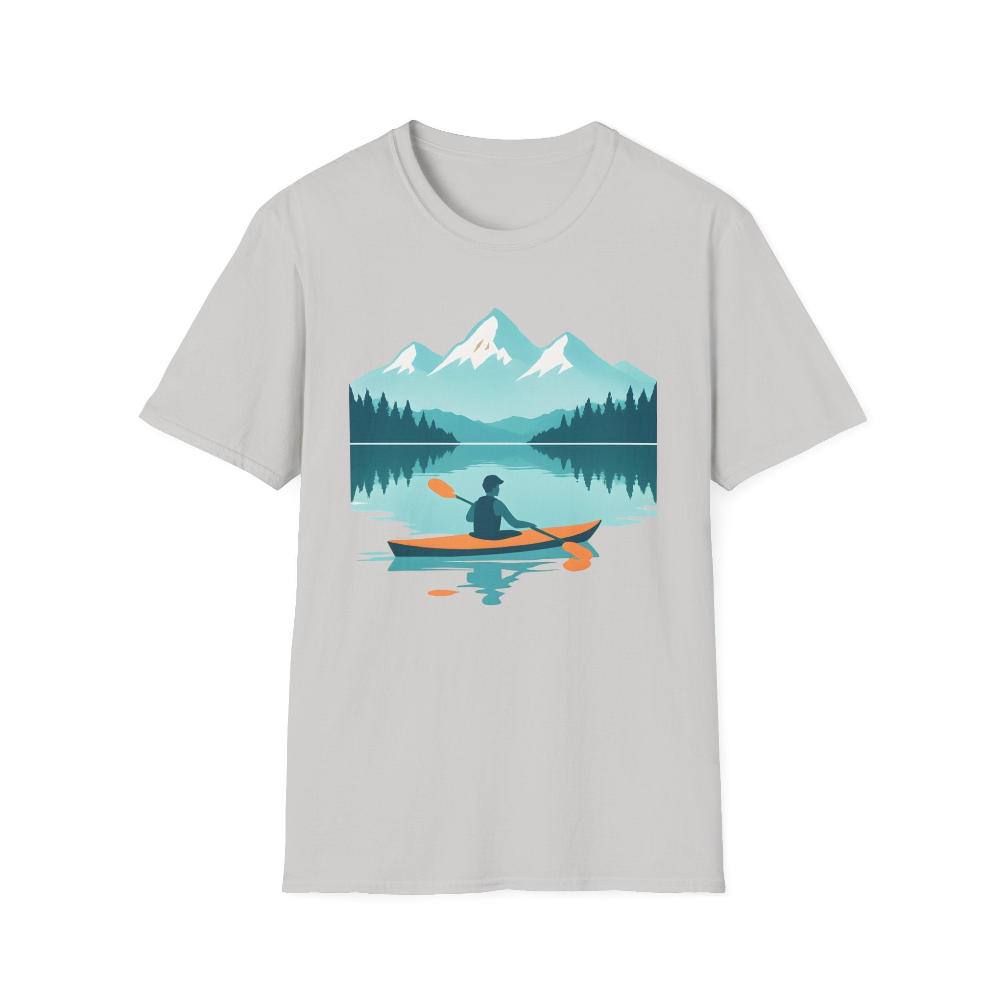 Kayaker on Serene Mountain Lake T-Shirt