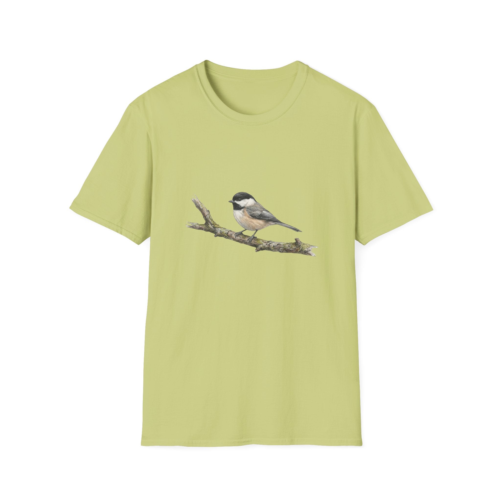 Chickadee Bird Tee — Watercolor Songbird T‑Shirt