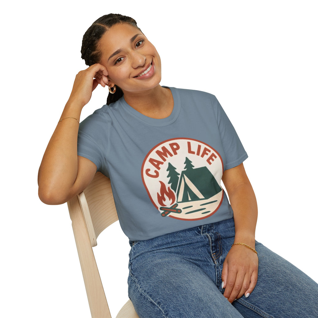 Camp Life T-Shirt — Tent & Campfire Outdoor Tee