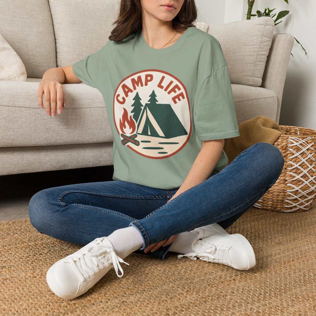 Camp Life T-Shirt — Tent & Campfire Outdoor Tee