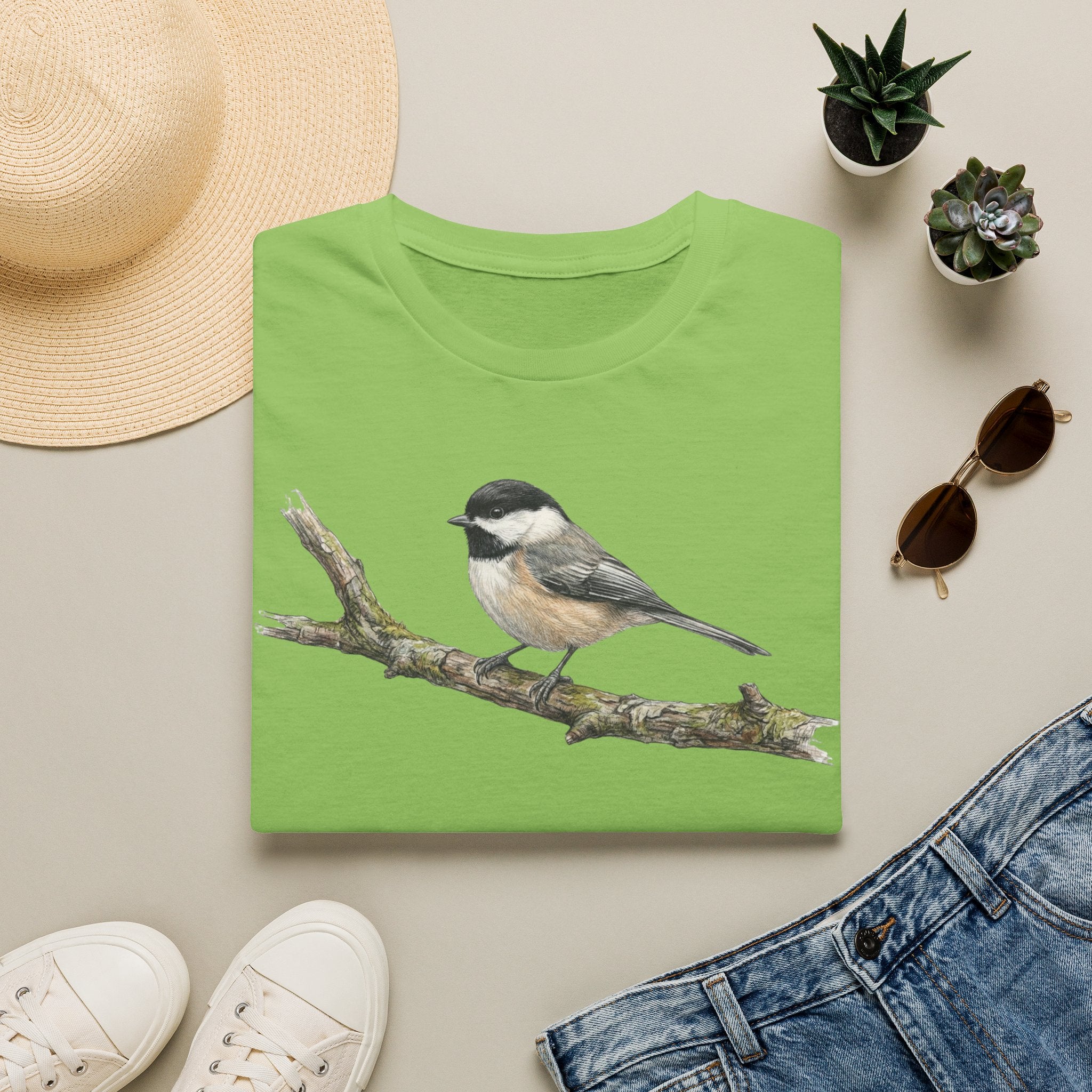 Copy of Chickadee Tee — Watercolor Songbird T‑Shirt