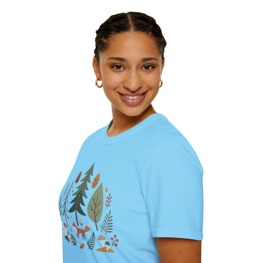 Woodland Fox T-Shirt — Nature Forest Camping Graphic Tee