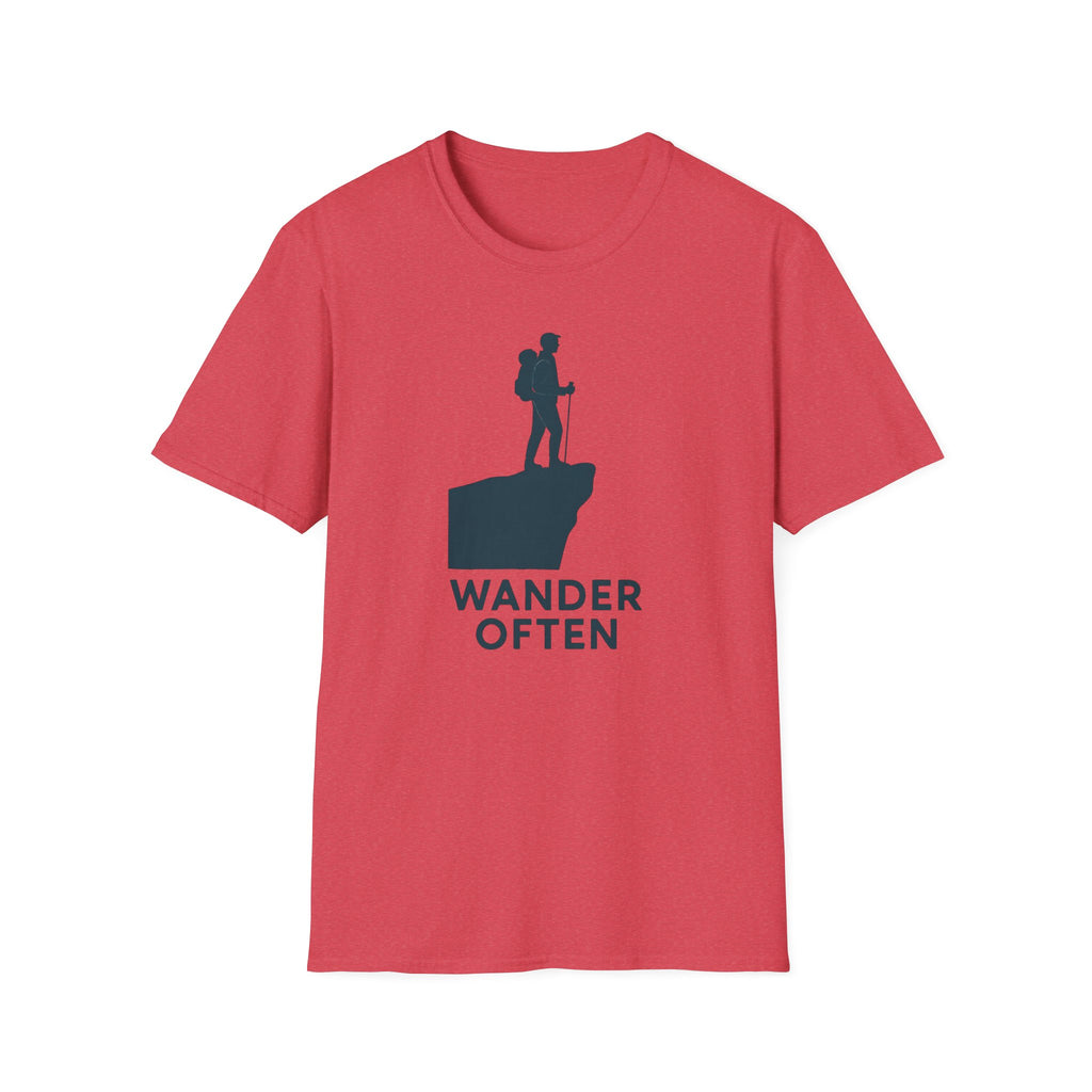 "Wander Often" Hiker on Cliff T-Shirt