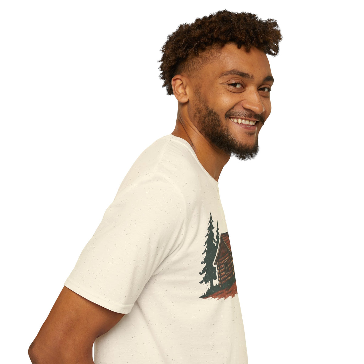 Vintage Cozy Cabin Faded Pine Tree Cabin Tee Shirt