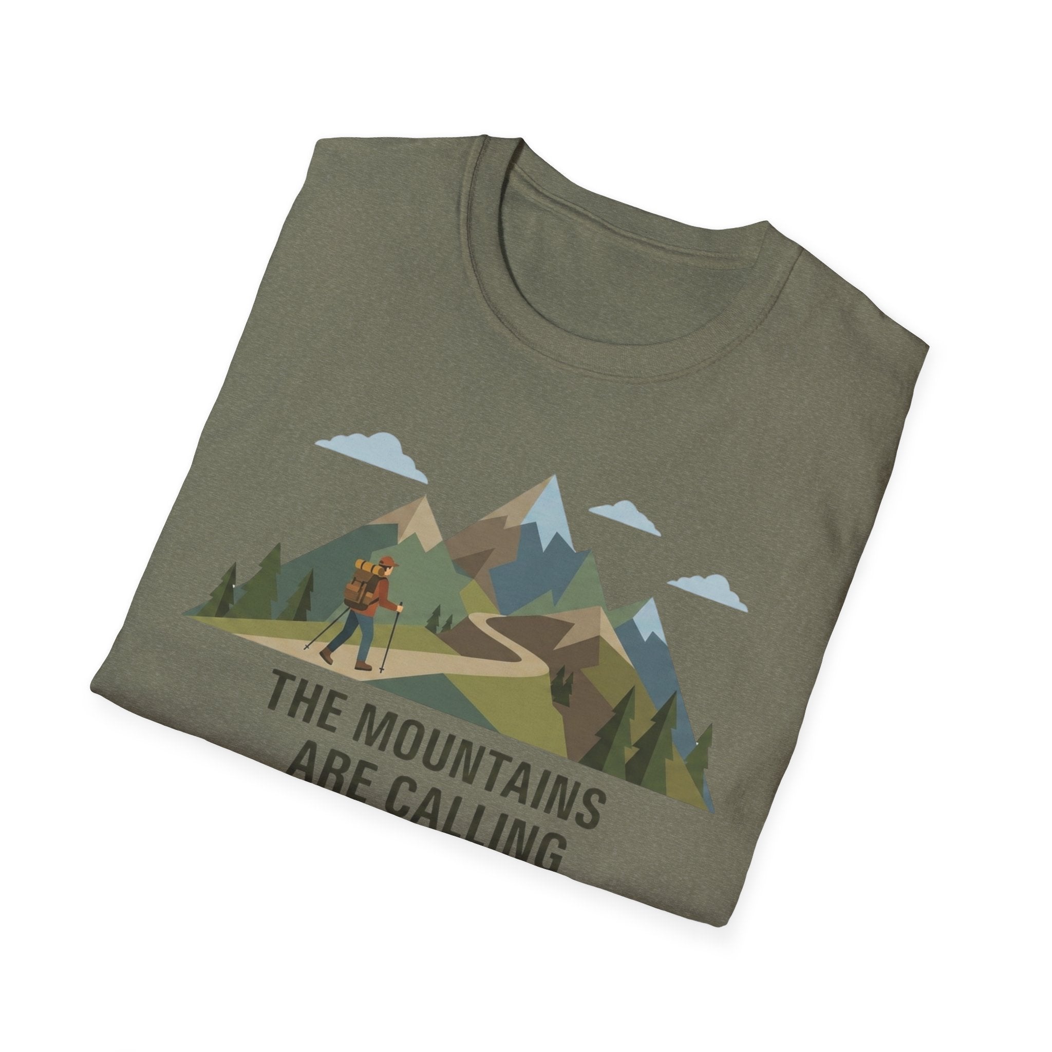 Campground Scenic T-Shirt — Minimalist Tent & Campfire Graphic
