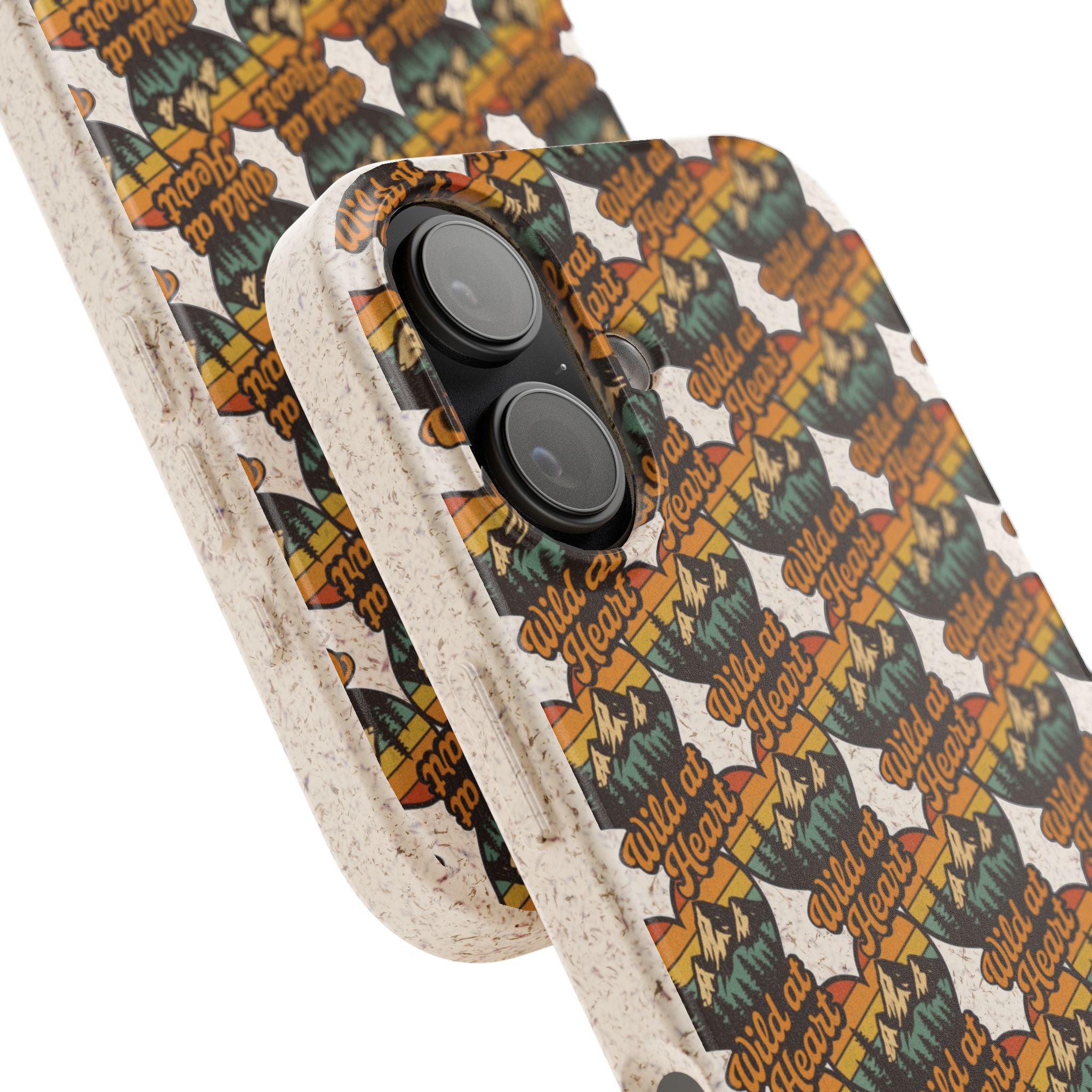 Eco-Friendly Phone Case — Vintage Camper Pattern Biodegradable iPhone Cover