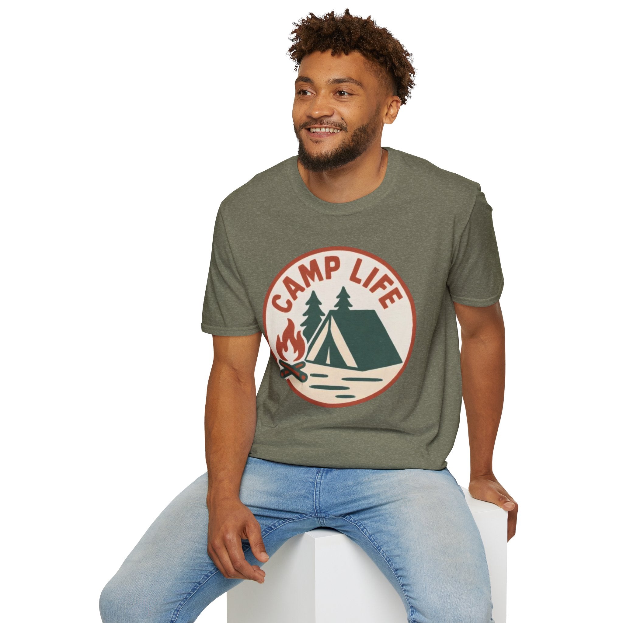 Camp Life T-Shirt — Tent & Campfire Outdoor Tee