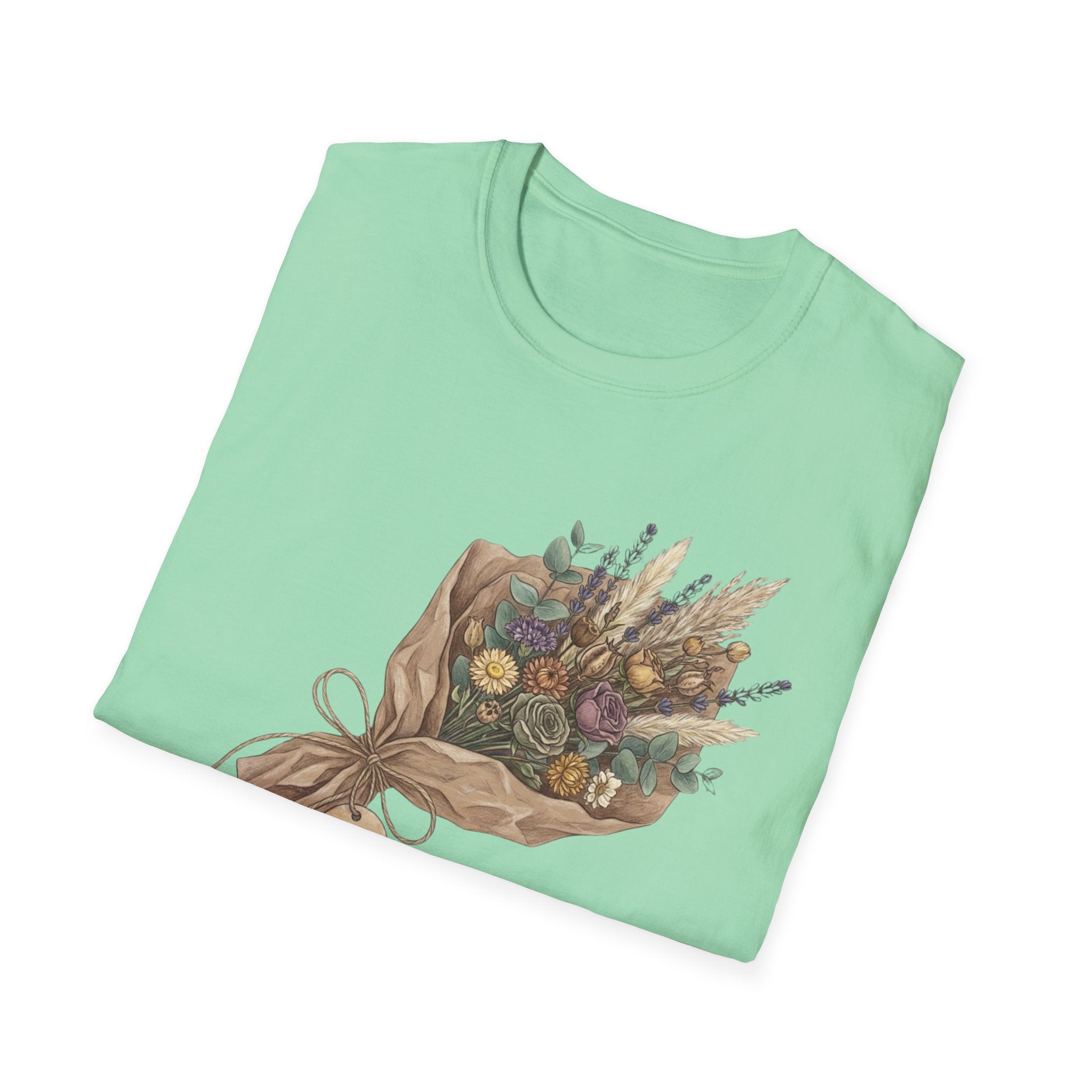 Floral Bouquet Graphic T-Shirt — Rustic Wildflower Bouquet Tee
