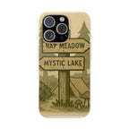 Biodegradable Phone Case — 'Nap Meadow' Mystic Lake Camping Design