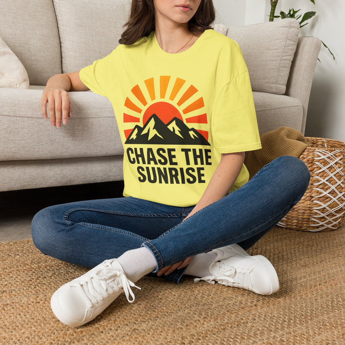 Chase The Sunrise Mountain T-Shirt — Sunrise & Peaks Graphic Tee