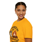 Powered By Coffee And Campfires Vintage Camping T-Shirt
