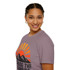 Chase The Sunrise Mountain T-Shirt — Sunrise & Peaks Graphic Tee