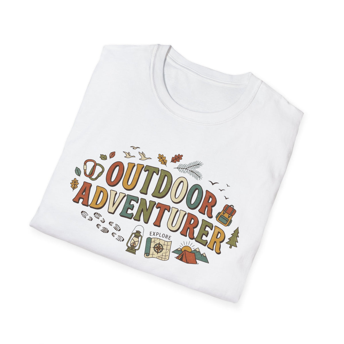 "Outdoor Adventurer" T‑Shirt Camping, Hiking & Exploration Graphic Tee Shirt