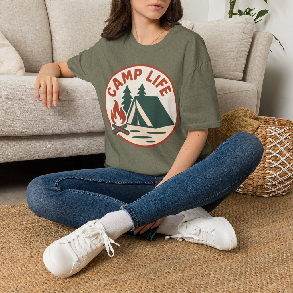 Camp Life T-Shirt — Tent & Campfire Outdoor Tee
