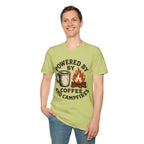 Powered By Coffee And Campfires Vintage Camping T-Shirt